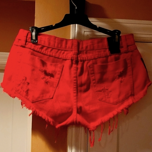 PRE-Owned Distressed Premium Designer Denim Shorts - Picture 2 of 4